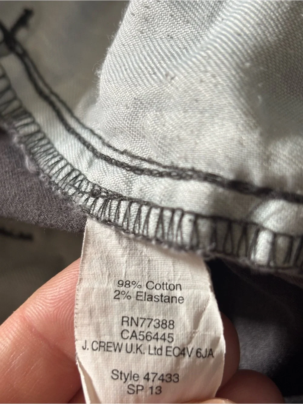 J.Crew Bennett Chino Pants Gray Flat Front Cotton Trousers Size 4
